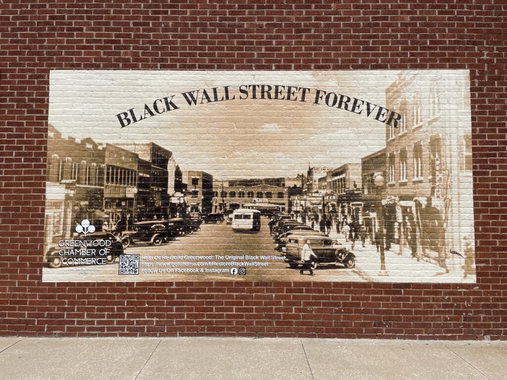black wall street forever sign in Greenwood