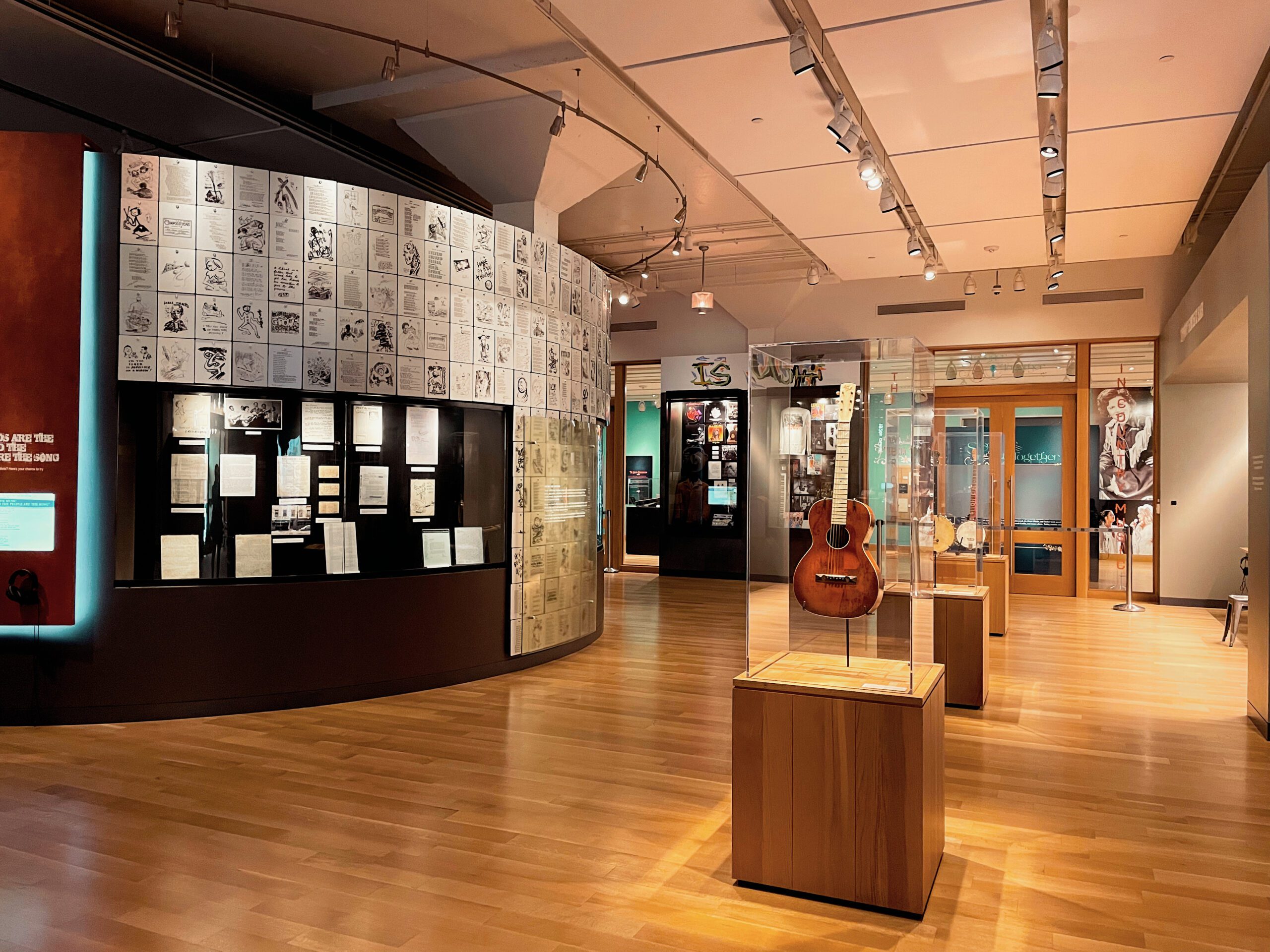 musical instruments at Woody Guthrie Center