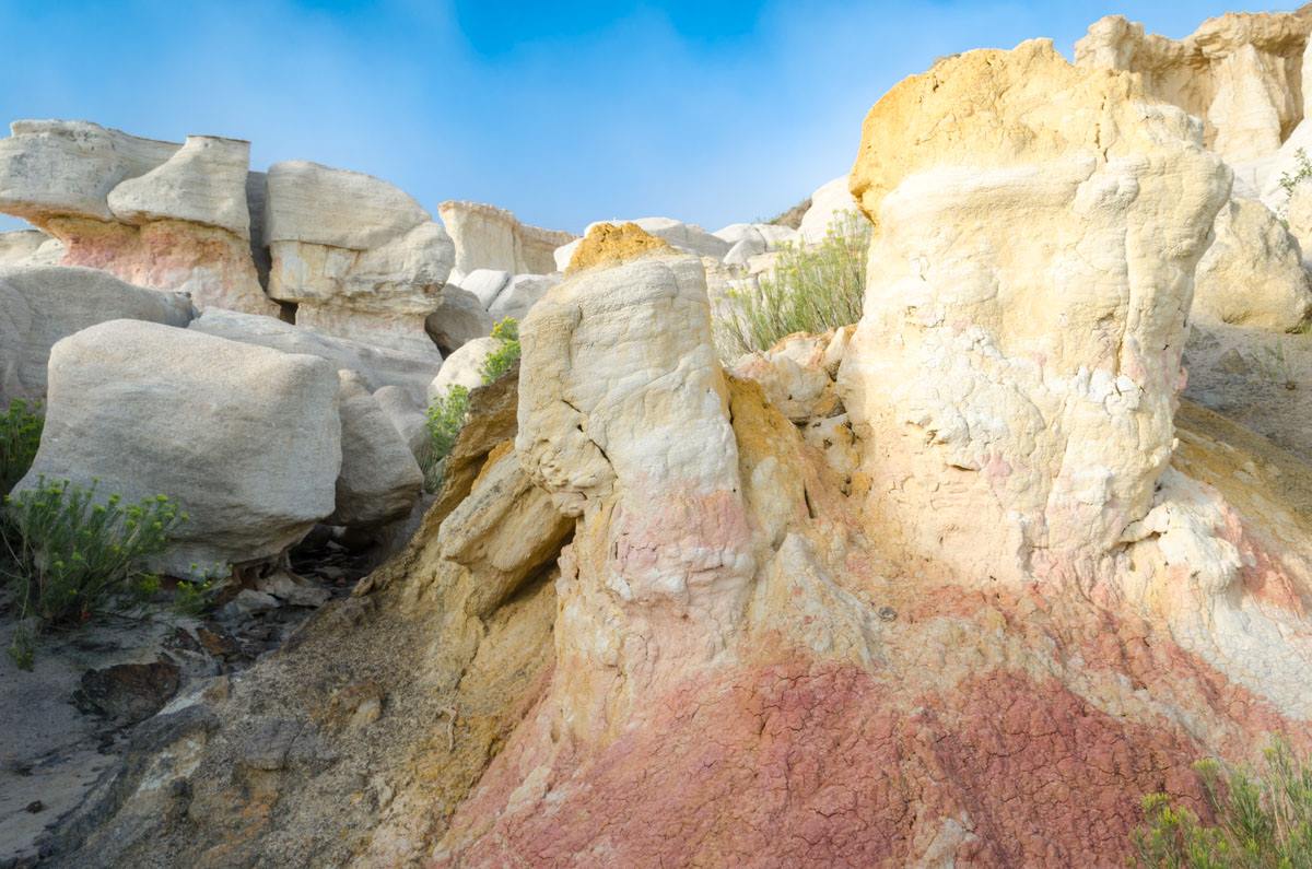 colorful clay at the paint mines interpretive park