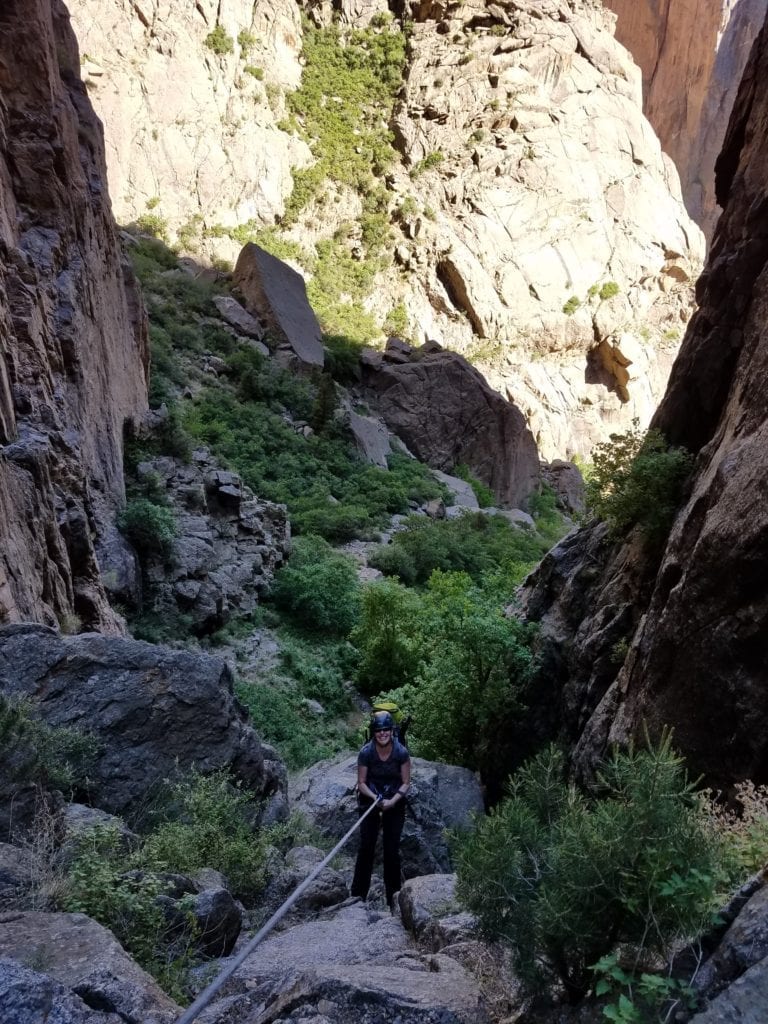 my second rappel into the black canyon