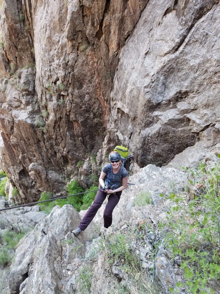 my rappelling into the Black Canyon