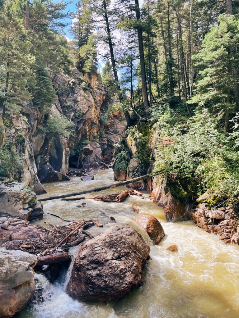 image of box canyon falls in Ouray Colorado
