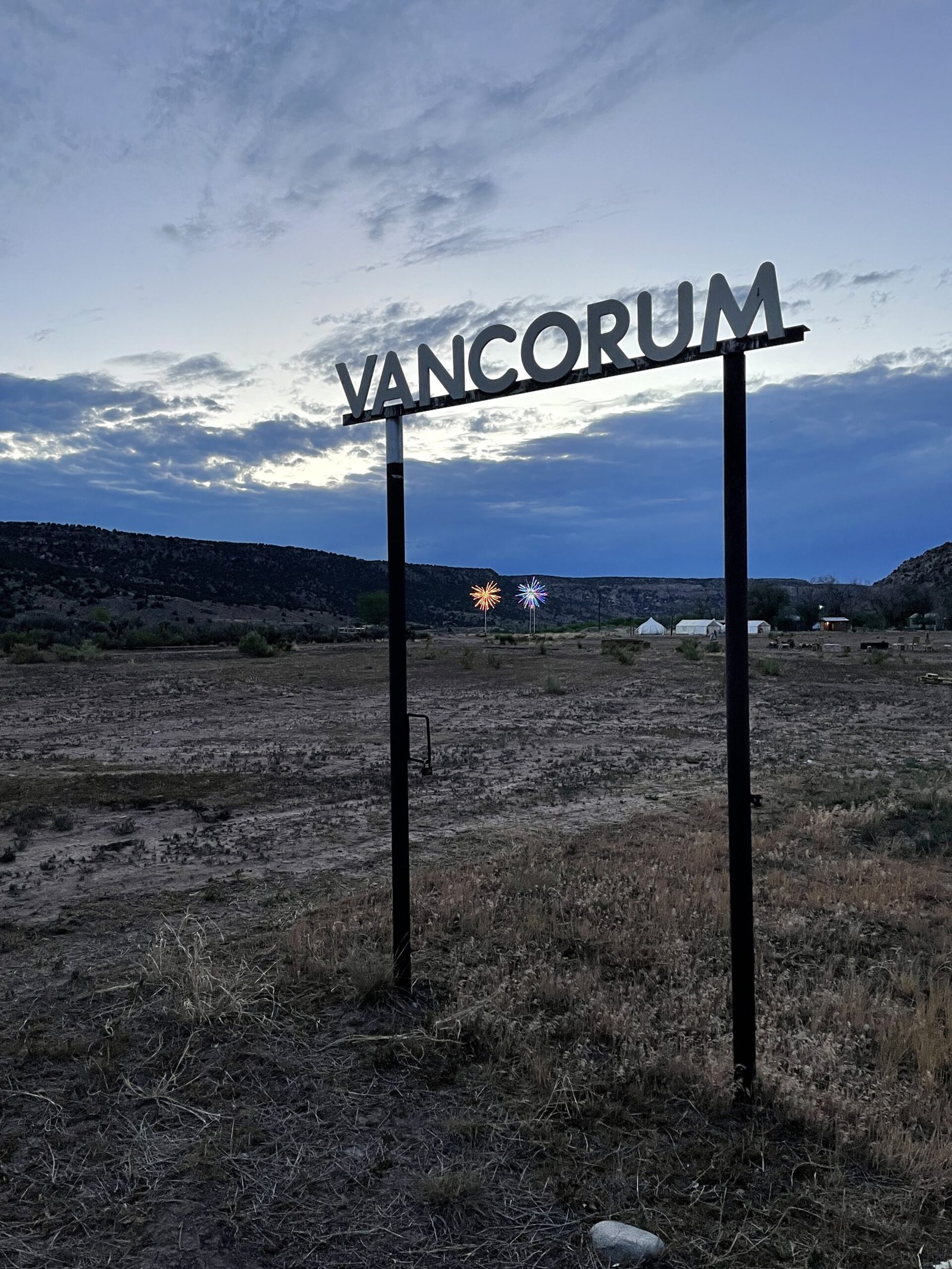 Rediscovering Rural Colorado at CampV vancorum sign at CampV in Colorado