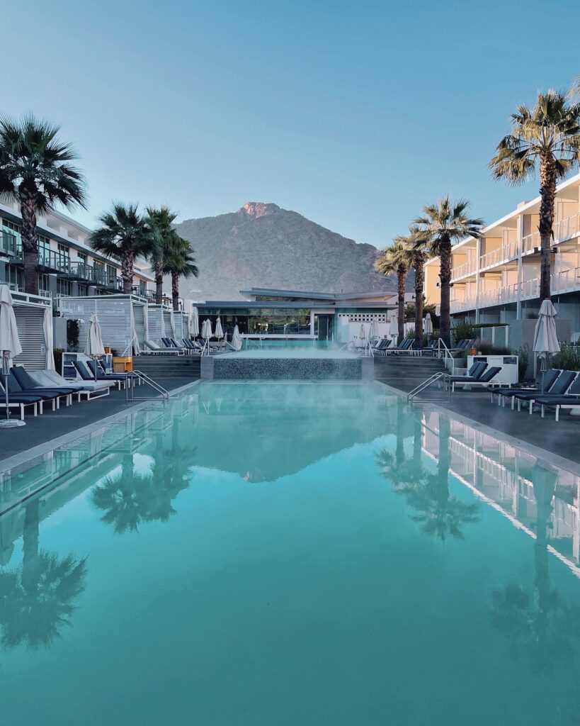 pool at Mountain Shadows Resort in Scottsdale, Arizona, travel photography, mid-century modern photo