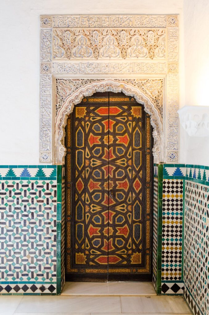 image of ornate door in Seville Spain