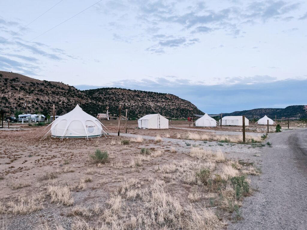 glamping tents at CampV in Colorado