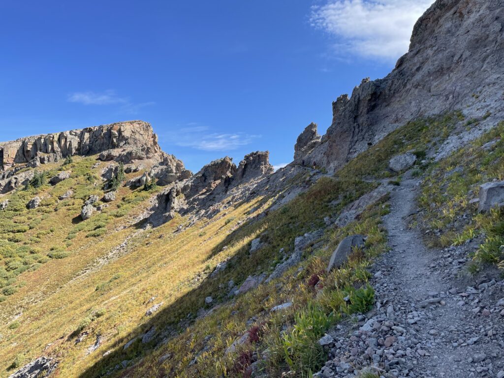 hiking to quartz lake near pagosa springs, colorado