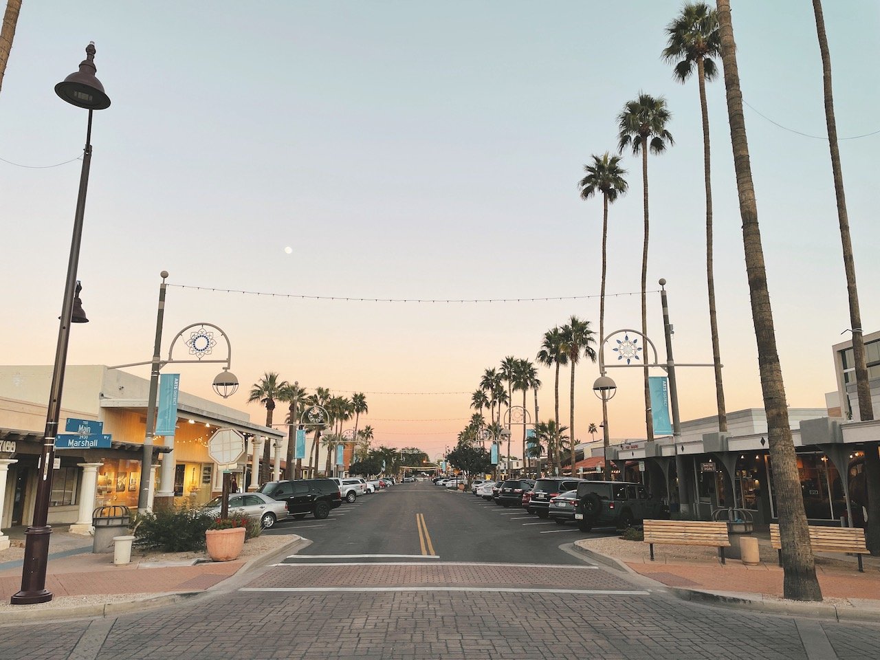 old town Scottsdale, Scottsdale in winter