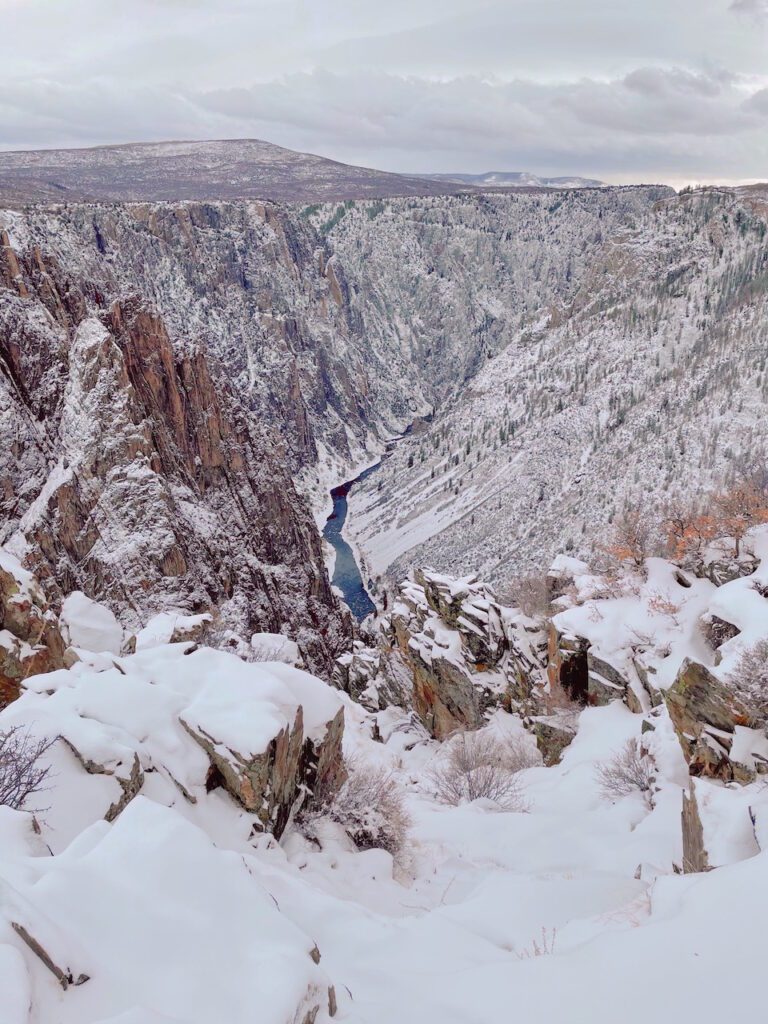 Black Canyon of the Gunnison National Park in winter