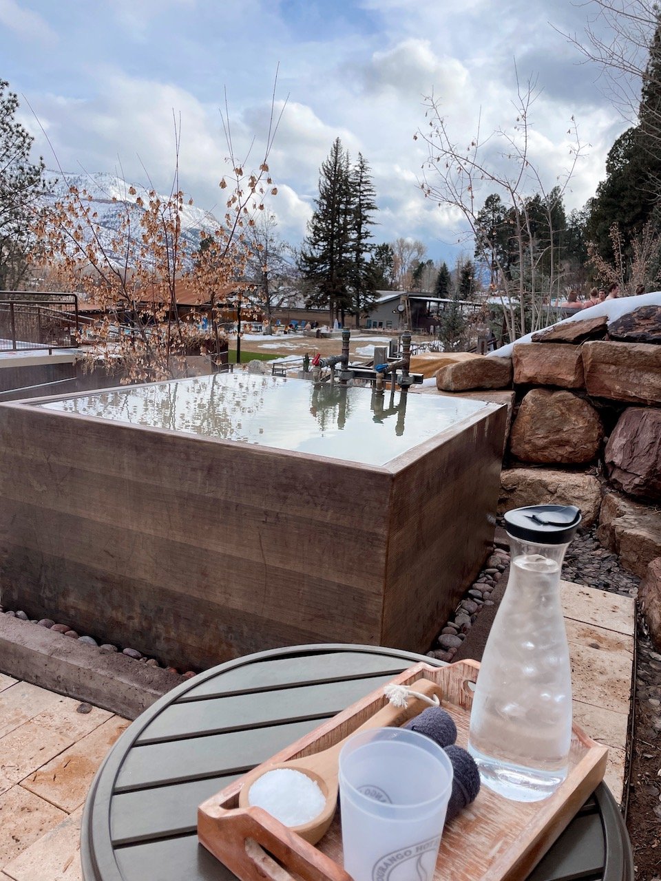 Durango hot springs, ofuro tub