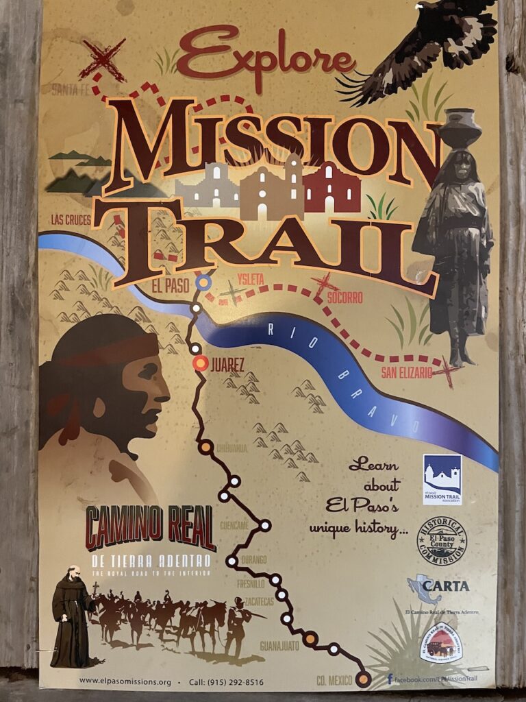 El Paso Mission Trail sign