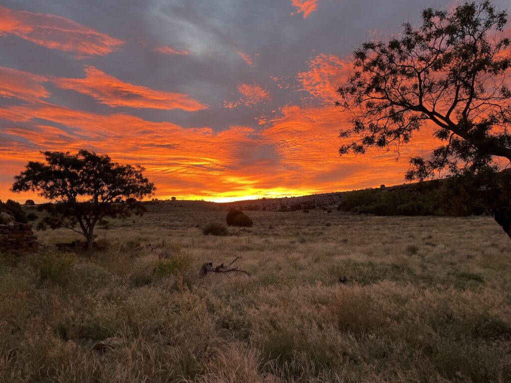 sunrise in Picture Canyon colorado, eastern plains