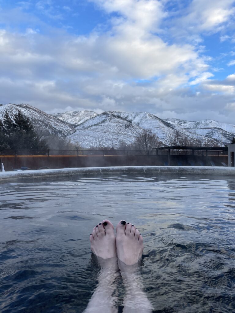 soaking at durango hot springs