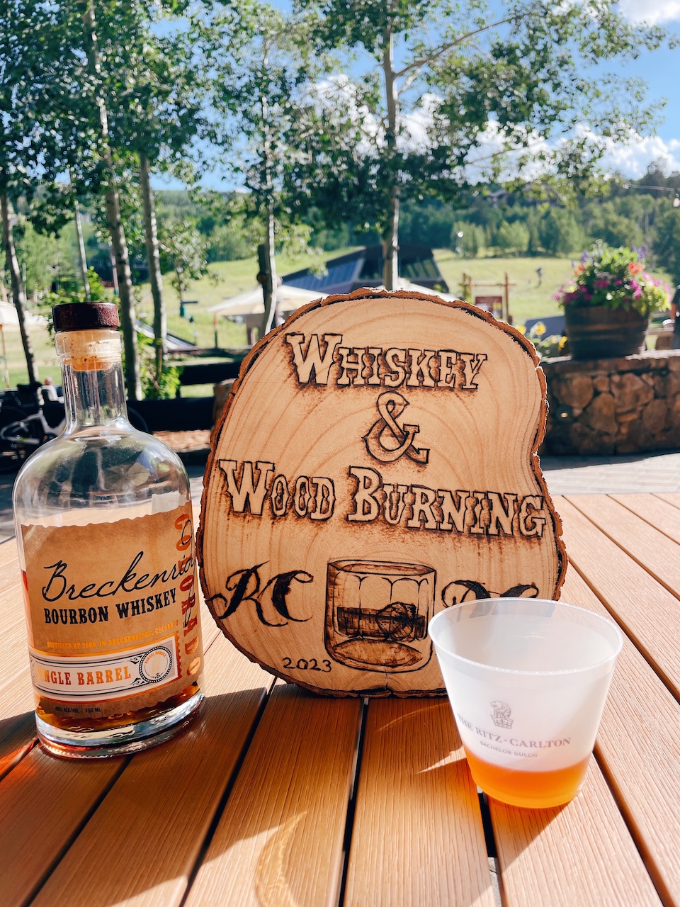 whiskey and woodburning