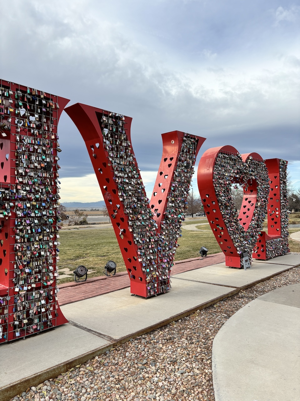 Love Lock Sculpture in loveland