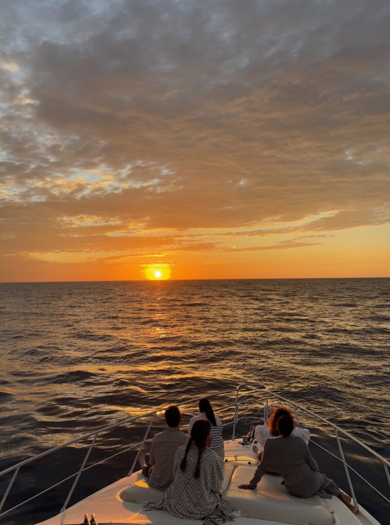 watching the sunset in cabo san lucas