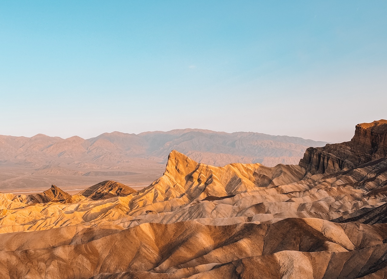Zabriskie's Point at sunrise Death Valley