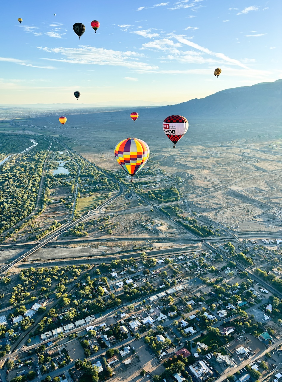 hot air balloons in the sky