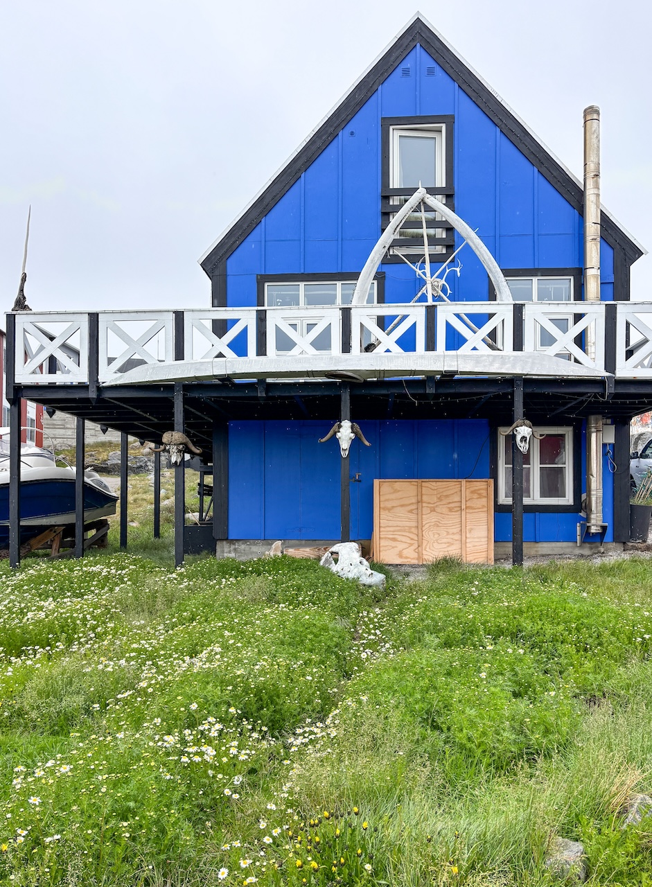 blue home in Greenland