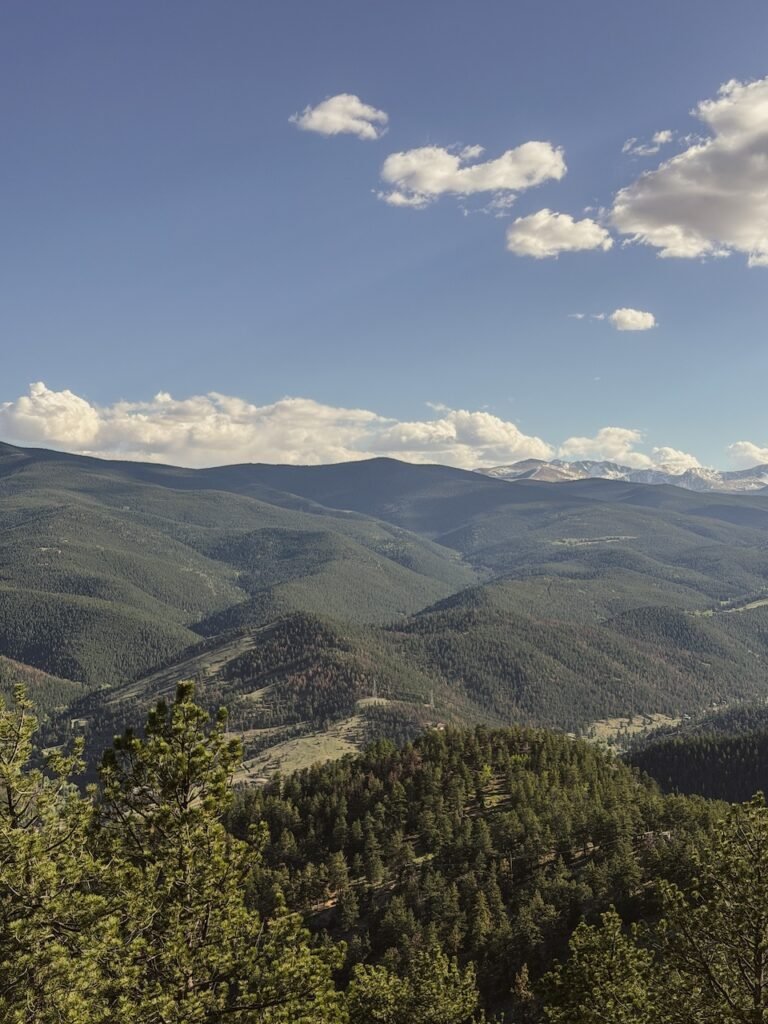 The Argo Mine and Cable Car in Idaho Springs mountain views from Miner's Point in Idaho Springs