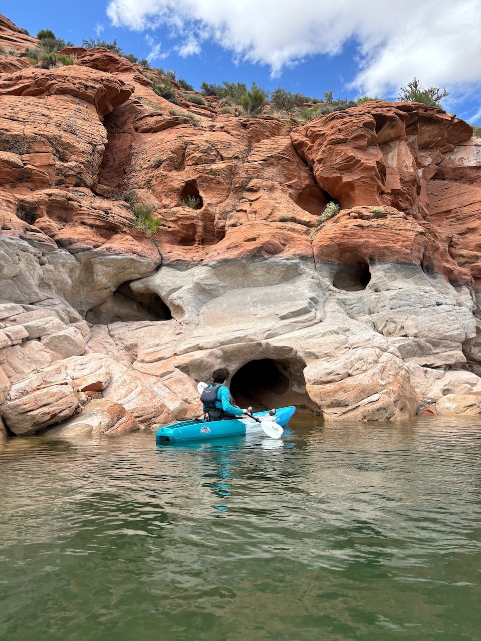 Things to do Near Zion National Park kayaking at Gunlock State Park
