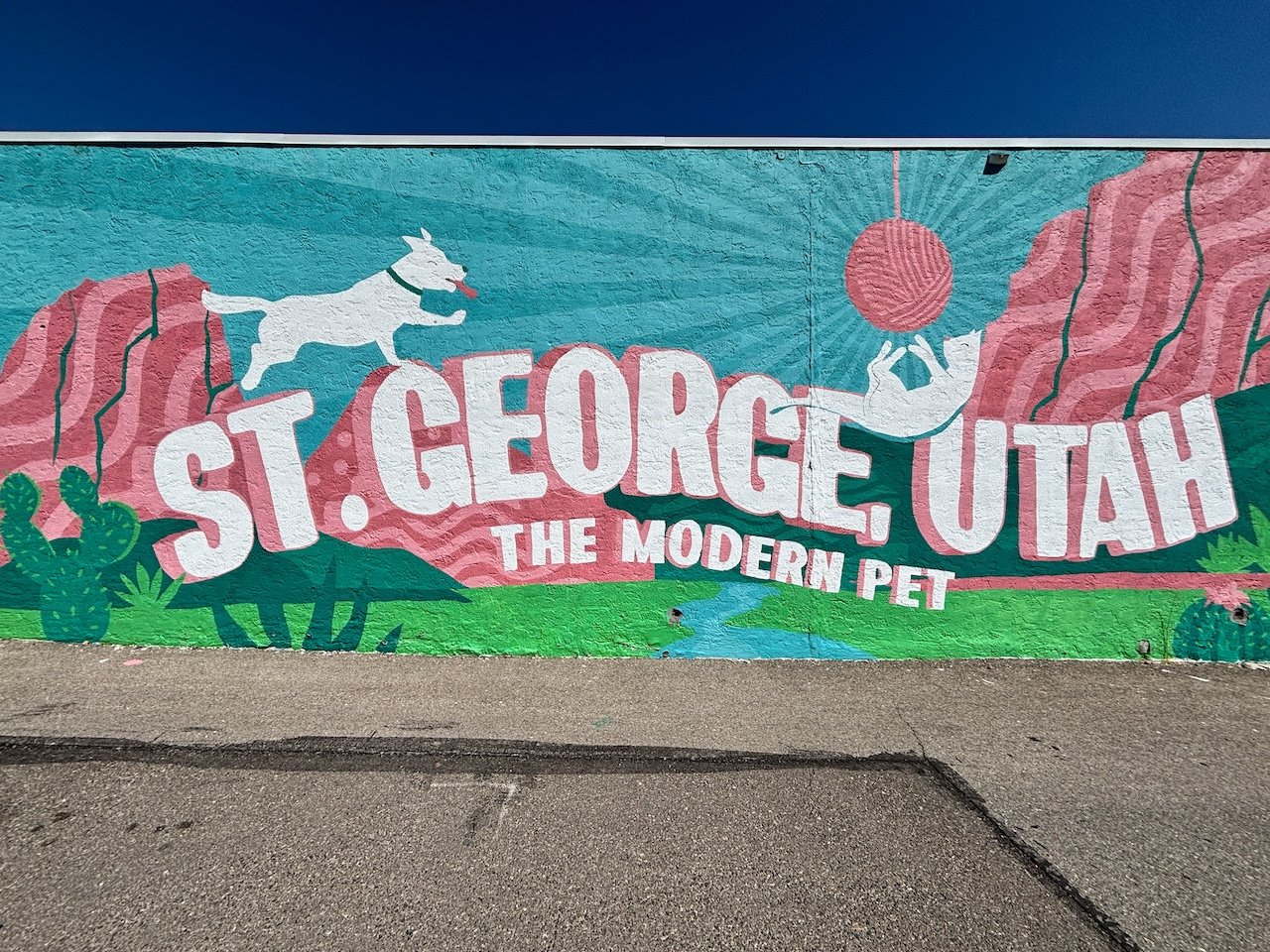 Things to do Near Zion National Park st george utah painted mural