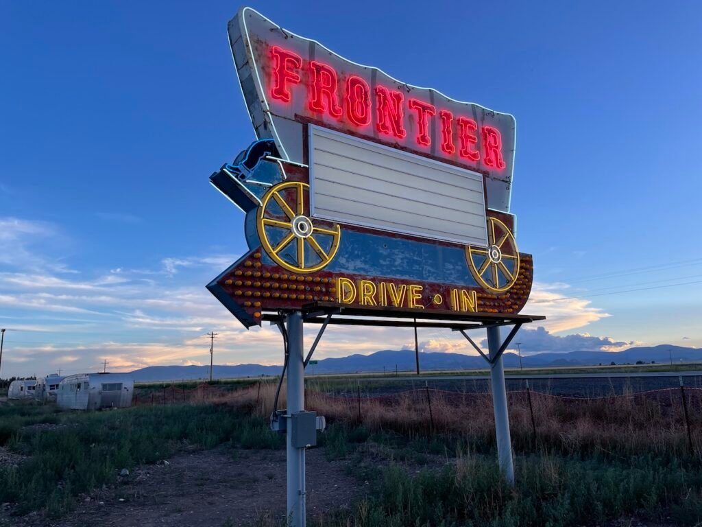 frontie drive inn neon sign main