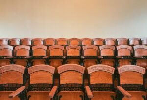 Home seats inside the st. george tabernacle