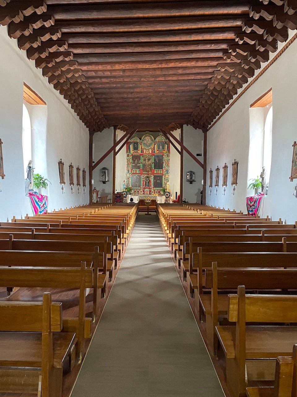 San Francisco de Asís Church inside the San Francisco de Asís Church in Taos